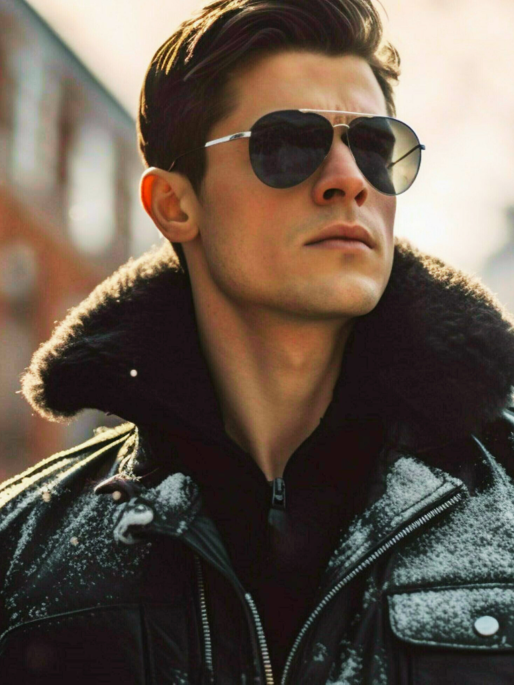 male wearing sunglasses